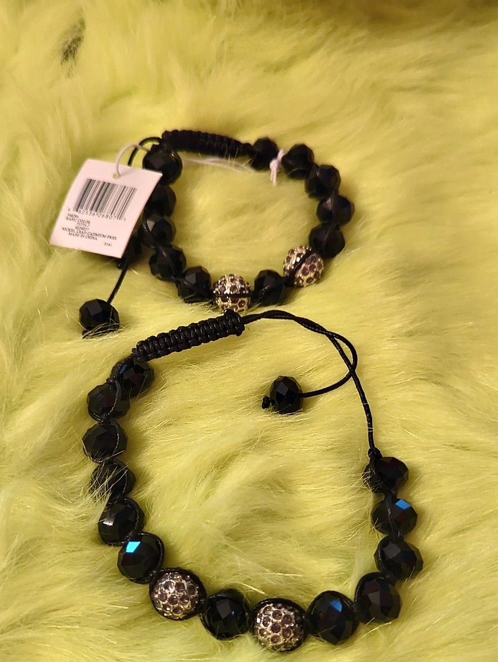 Bijoux Terner Black Beaded Bracelet NWT Set